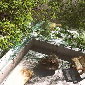 侘寂户外休闲椅3D模型下载